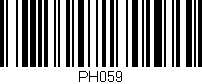 Código de barras (EAN, GTIN, SKU, ISBN): 'PH059'