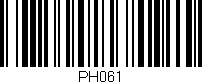 Código de barras (EAN, GTIN, SKU, ISBN): 'PH061'