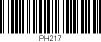 Código de barras (EAN, GTIN, SKU, ISBN): 'PH217'