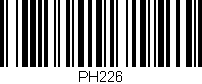 Código de barras (EAN, GTIN, SKU, ISBN): 'PH226'
