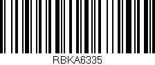 Código de barras (EAN, GTIN, SKU, ISBN): 'RBKA6335'