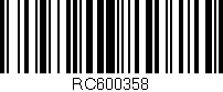 Código de barras (EAN, GTIN, SKU, ISBN): 'RC600358'