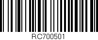 Código de barras (EAN, GTIN, SKU, ISBN): 'RC700501'