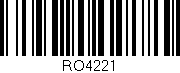 Código de barras (EAN, GTIN, SKU, ISBN): 'RO4221'