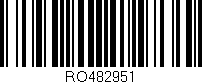 Código de barras (EAN, GTIN, SKU, ISBN): 'RO482951'