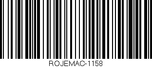 Código de barras (EAN, GTIN, SKU, ISBN): 'ROJEMAC-1158'
