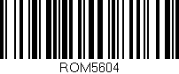 Código de barras (EAN, GTIN, SKU, ISBN): 'ROM5604'
