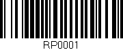 Código de barras (EAN, GTIN, SKU, ISBN): 'RP0001'