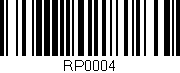 Código de barras (EAN, GTIN, SKU, ISBN): 'RP0004'