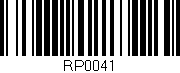 Código de barras (EAN, GTIN, SKU, ISBN): 'RP0041'