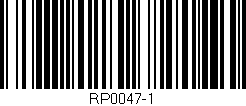 Código de barras (EAN, GTIN, SKU, ISBN): 'RP0047-1'