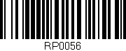 Código de barras (EAN, GTIN, SKU, ISBN): 'RP0056'