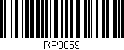 Código de barras (EAN, GTIN, SKU, ISBN): 'RP0059'