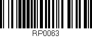 Código de barras (EAN, GTIN, SKU, ISBN): 'RP0063'