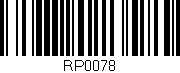 Código de barras (EAN, GTIN, SKU, ISBN): 'RP0078'