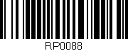 Código de barras (EAN, GTIN, SKU, ISBN): 'RP0088'