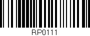 Código de barras (EAN, GTIN, SKU, ISBN): 'RP0111'