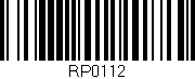 Código de barras (EAN, GTIN, SKU, ISBN): 'RP0112'