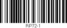 Código de barras (EAN, GTIN, SKU, ISBN): 'RP72-1'
