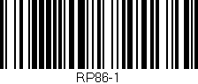 Código de barras (EAN, GTIN, SKU, ISBN): 'RP86-1'