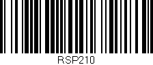 Código de barras (EAN, GTIN, SKU, ISBN): 'RSP210'