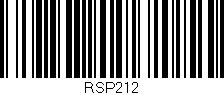 Código de barras (EAN, GTIN, SKU, ISBN): 'RSP212'