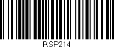 Código de barras (EAN, GTIN, SKU, ISBN): 'RSP214'