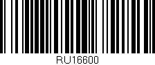 Código de barras (EAN, GTIN, SKU, ISBN): 'RU16600'