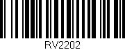 Código de barras (EAN, GTIN, SKU, ISBN): 'RV2202'