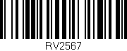 Código de barras (EAN, GTIN, SKU, ISBN): 'RV2567'