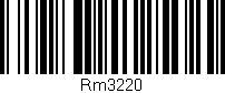 Código de barras (EAN, GTIN, SKU, ISBN): 'Rm3220'