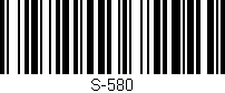 Código de barras (EAN, GTIN, SKU, ISBN): 'S-580'