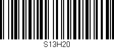 Código de barras (EAN, GTIN, SKU, ISBN): 'S13H20'