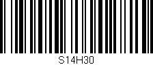 Código de barras (EAN, GTIN, SKU, ISBN): 'S14H30'