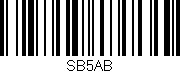 Código de barras (EAN, GTIN, SKU, ISBN): 'SB5AB'