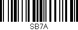 Código de barras (EAN, GTIN, SKU, ISBN): 'SB7A'