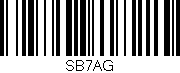 Código de barras (EAN, GTIN, SKU, ISBN): 'SB7AG'