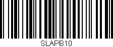 Código de barras (EAN, GTIN, SKU, ISBN): 'SLAPB10'