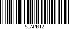 Código de barras (EAN, GTIN, SKU, ISBN): 'SLAPB12'