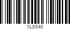 Código de barras (EAN, GTIN, SKU, ISBN): 'SLB540'