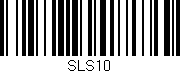 Código de barras (EAN, GTIN, SKU, ISBN): 'SLS10'