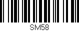 Código de barras (EAN, GTIN, SKU, ISBN): 'SM58'