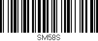 Código de barras (EAN, GTIN, SKU, ISBN): 'SM58S'