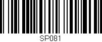 Código de barras (EAN, GTIN, SKU, ISBN): 'SP081'