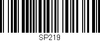 Código de barras (EAN, GTIN, SKU, ISBN): 'SP219'