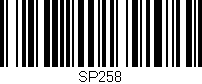 Código de barras (EAN, GTIN, SKU, ISBN): 'SP258'
