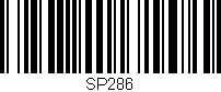Código de barras (EAN, GTIN, SKU, ISBN): 'SP286'