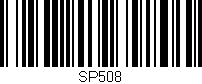 Código de barras (EAN, GTIN, SKU, ISBN): 'SP508'