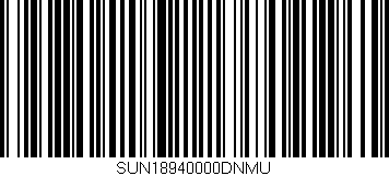Código de barras (EAN, GTIN, SKU, ISBN): 'SUN18940000DNMU'