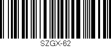 Código de barras (EAN, GTIN, SKU, ISBN): 'SZGX-62'